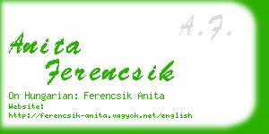 anita ferencsik business card